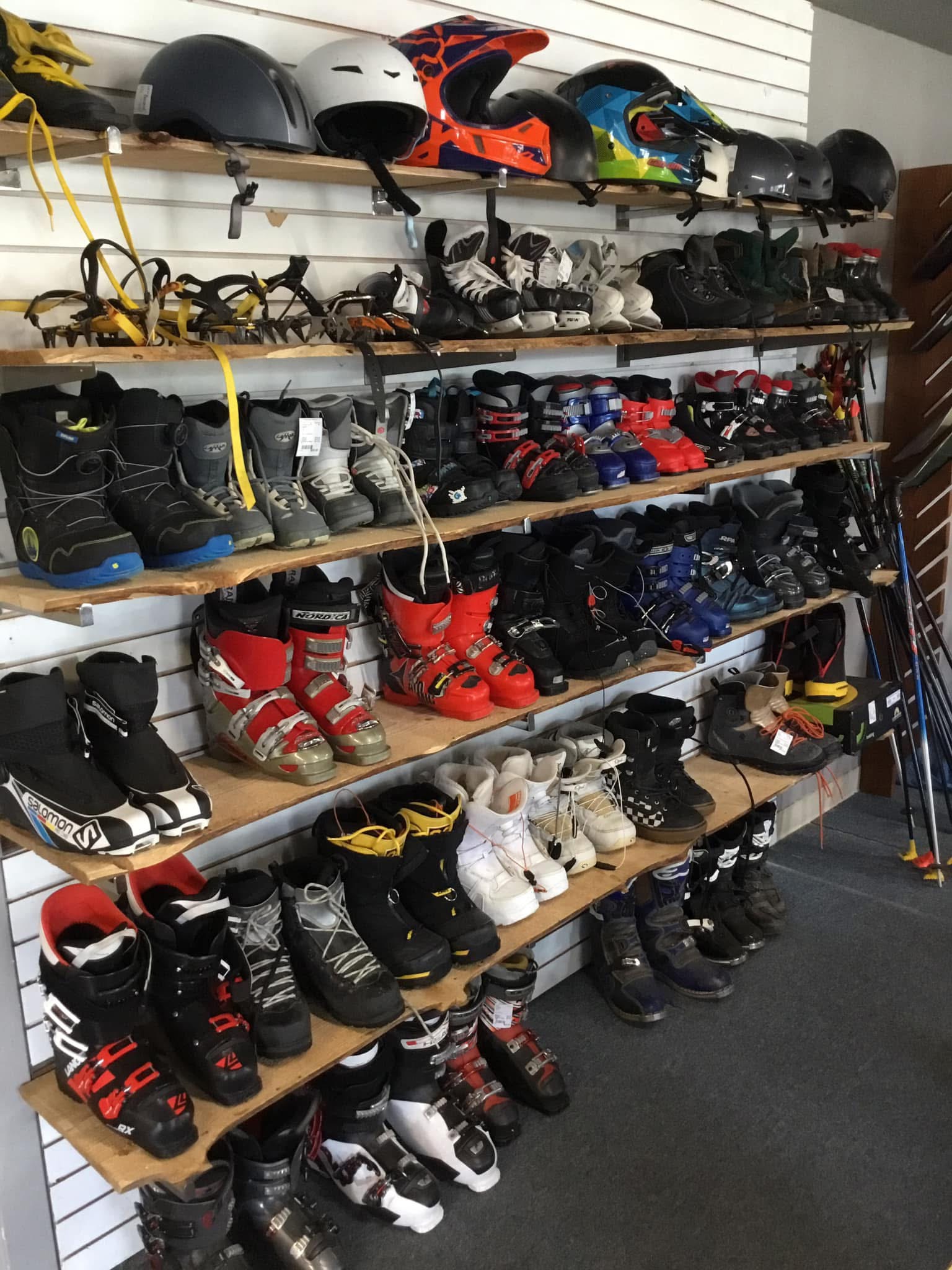 Fitting room at Alpenglow Gear Co.