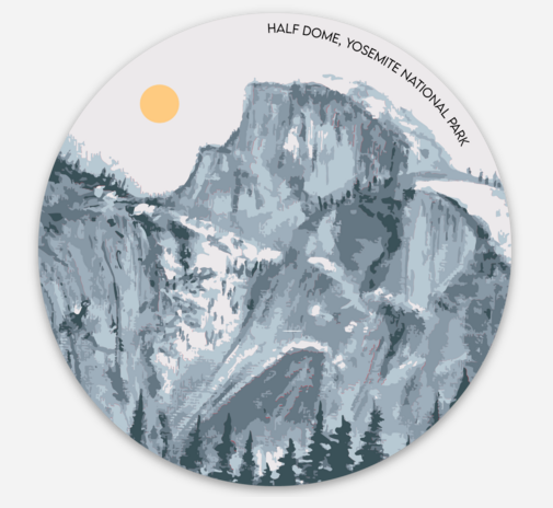 Purple Half Dome Sticker